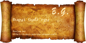 Bugyi György névjegykártya