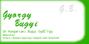 gyorgy bugyi business card